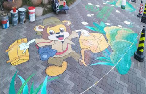 灌阳夏季画地面彩绘会遇到的问题