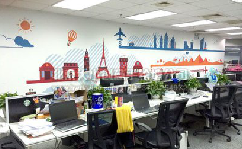 灌阳教你设计办公室墙绘的方法。