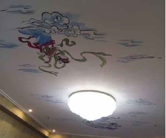 灌阳如何快速绘制天花板上的手绘墙？