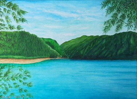 灌阳在墙绘中，如何绘画绿水青山？